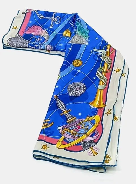 Hermes Multicolor Chorus Stellarum Silk Scarf