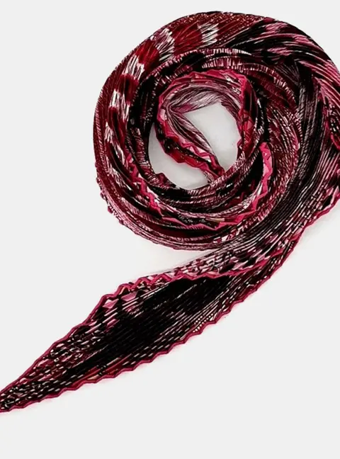 Hermes silk multicolor pleated scarf