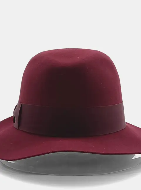 Hermes Wine  Rabbit Felt  hat