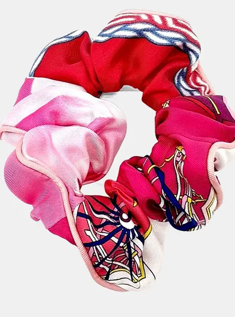 Hermes silk hair scrunchie