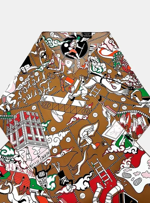 Hermes maxi silk scarf