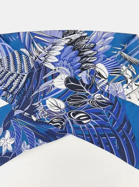 Hermes Blue Maxi Twilly Scarf