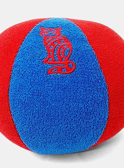 Hermes Blue/Red Ball Cushion