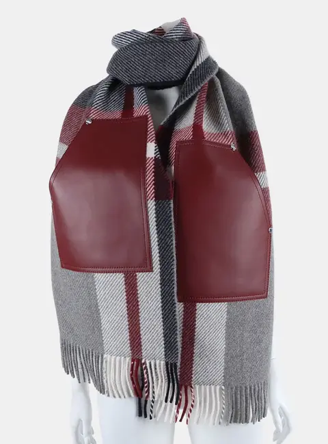Hermes Blue/Grey/Pink Cashmere Muffler