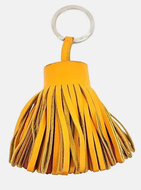 Hermes Carmen tassel keyring