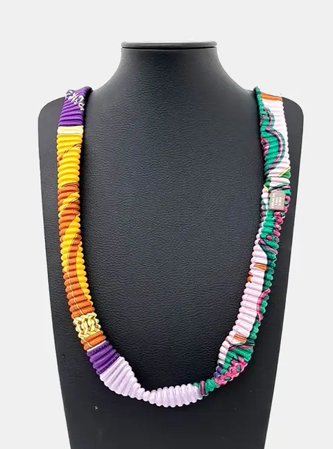 Hermes Petit H silk Necklace Multicolor
