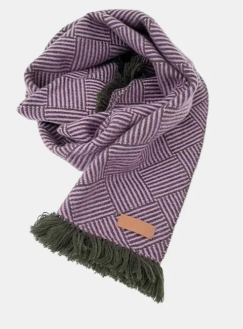 Hermes Green, Purple Cashmere Muffler