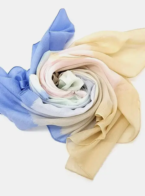 Hermes Multicolor Cashmere Silk Scarf