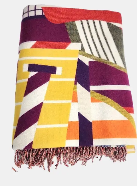 Hermes Multicolor Cashmere/Wool Blanket