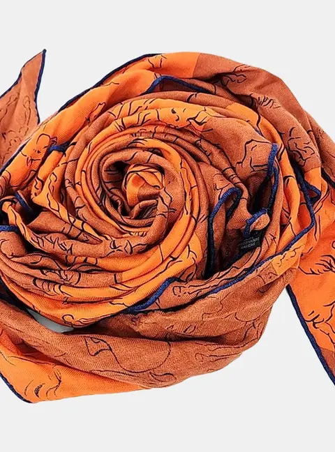 Hermes Multicolor triangle muffler