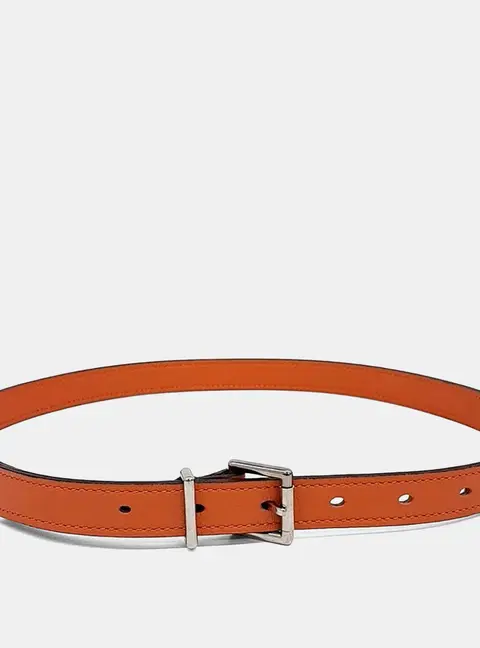 Hermes Orange Leather Belt (O)