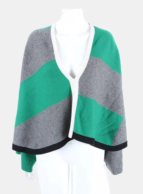 Hermes Green/Grey Cashmere Shawl