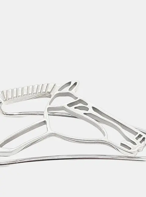 Hermes Silver Horse Brooch