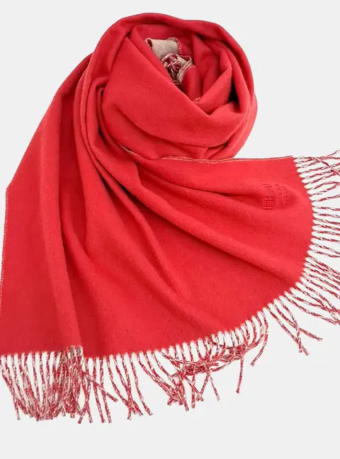 Hermes Red Cashmere Muffler
