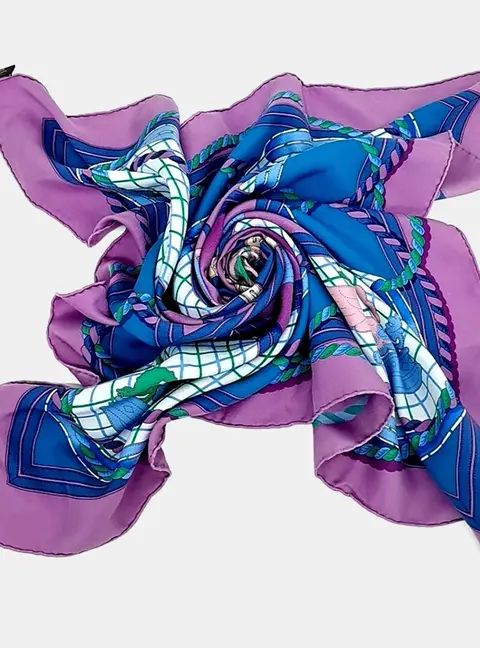 Hermes Multicolor Silk Scarf