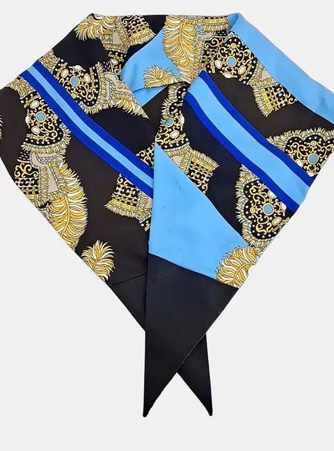 Hermes Leather Trimmed Scarf