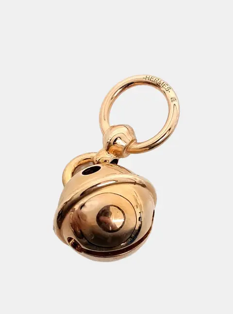 Hermes Grelot Twilly Gold Tone Pendant