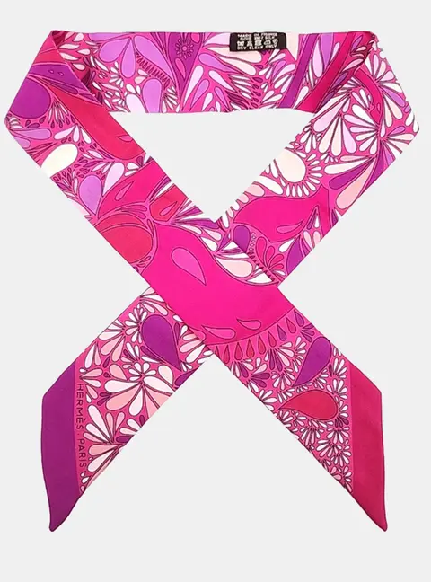 Hermes Twilly Pink Silk Scarf