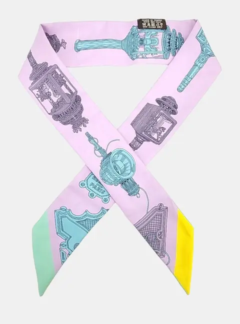 Hermes Twilly Multicolor Silk Scarf