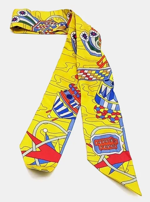 Hermes Silk Multicolor Twilly Scarf