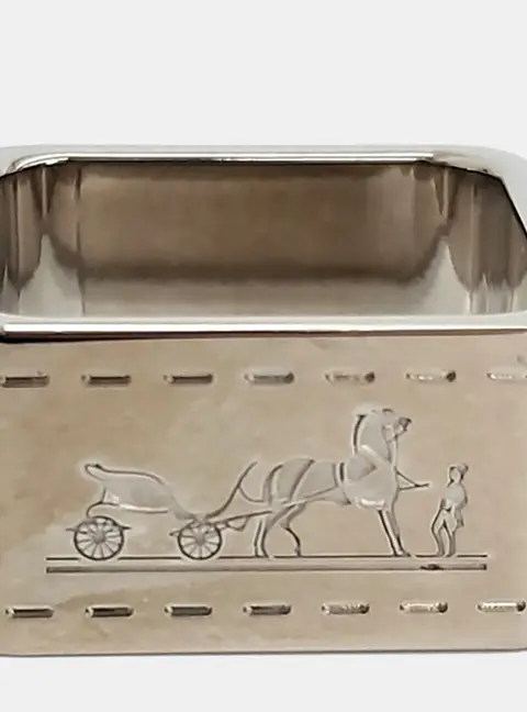 Hermes Silver Scarf Ring