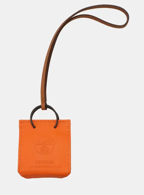 Hermes Leather Shopping Bag Charm