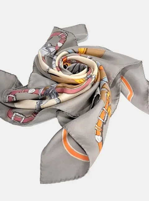 Hermes Multicolor Silk Scarf