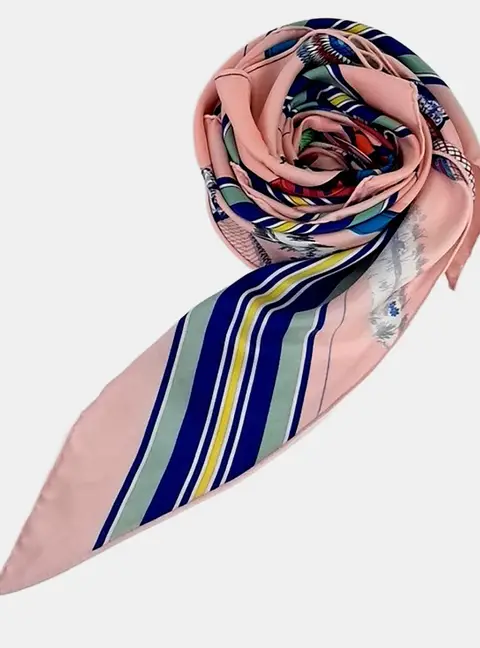 Hermes Multicolor Triangular Scarf