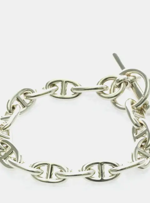 Hermes Chaine D'Ancre MM Silver 925 Charm Bracelet Silver