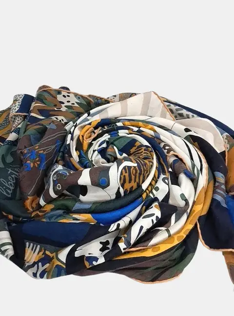 Hermes Cashmere Multicolor Shawl And Scarf