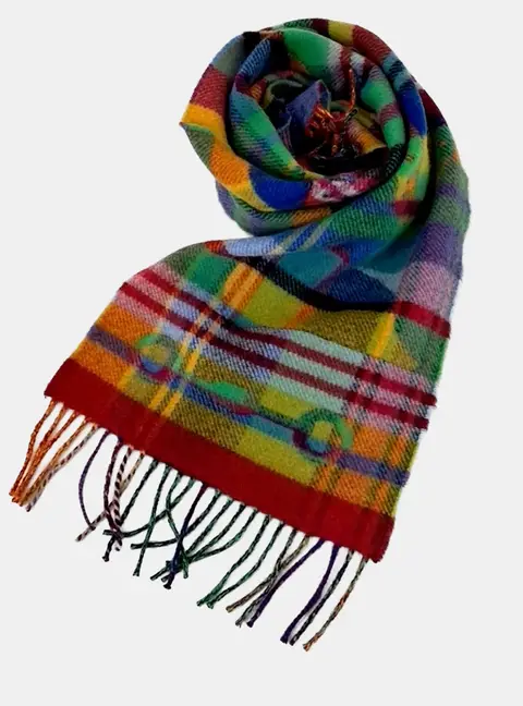 Hermes Multicolor Cashmere Scarf