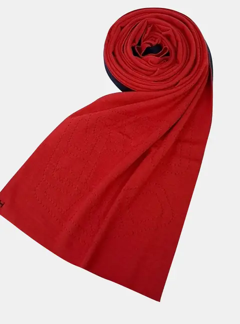 Hermes Red Cashmere Silk Scarf
