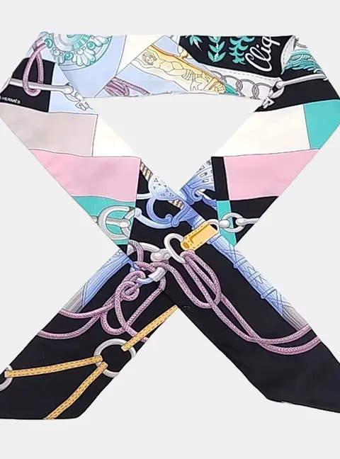 Hermes Multicolor Silk Twilly