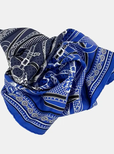 Hermes Silk Blue Scarf