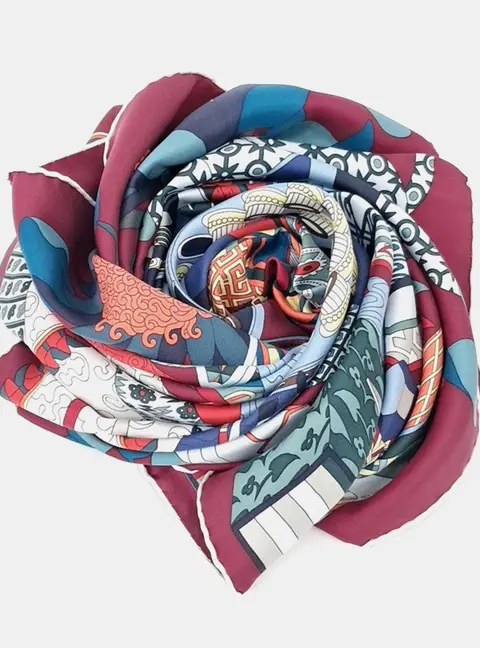 Hermes Silk Multicolor Scarf