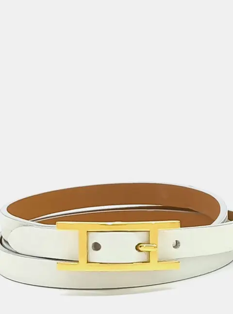 Hermes Leather Hapi 3 Strap Bracelet