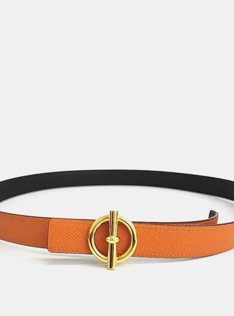 Herm&egrave;s Leather Reversible Belt (D)
