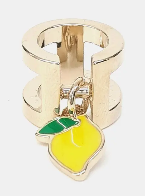 Herm&egrave;s Mini H Citron Twilly Scarf Ring
