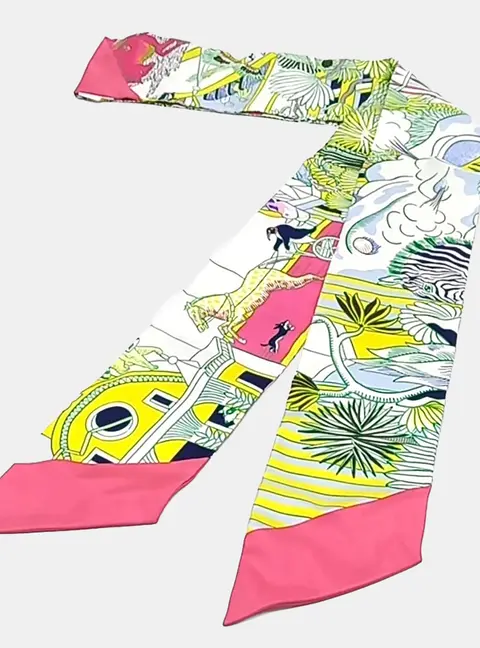 Herm&egrave;s Silk Multicolor Maxi Twilly Slim