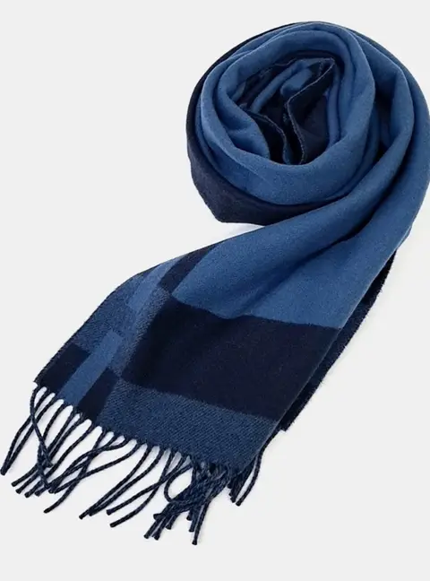 Hermes Blue Cashmere Scarf