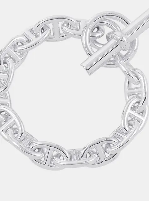 Hermes Chaine d'Ancre 925 Sterling Silver Bracelet PM