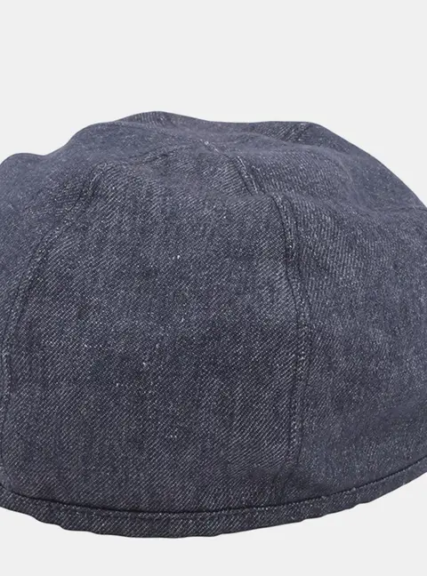 Hermes Gabriel 57 Navy Linen Beret