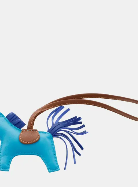 Hermes Leather Blue Rodeo PM Bag Charm