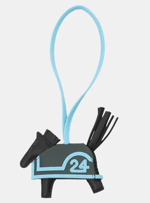 Hermes Rodeo Robeo 24 Black/Vert Mangrove/Celeste Lambskin Size Pm