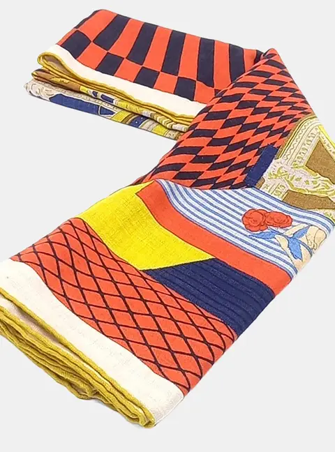 Herm&egrave;s Multicolor Silk Cashmere Shawl and Scarf