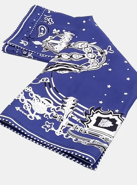 Herm&egrave;s Petite Blue Silk Scarf