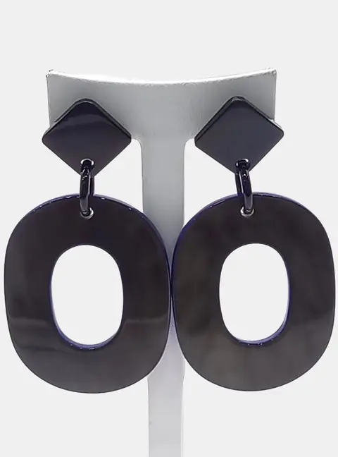 Herm&egrave;s Plastic horn earrings