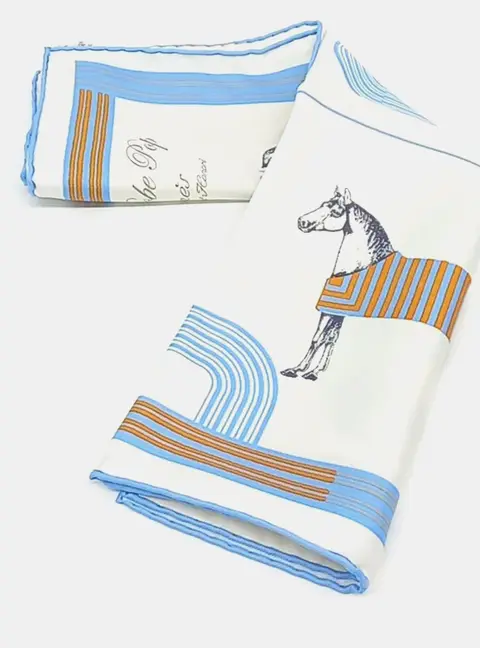 Herm&egrave;s Multicolor Silk Petite Scarf