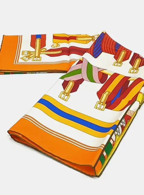 Herm&egrave;s Multicolor silk scarf