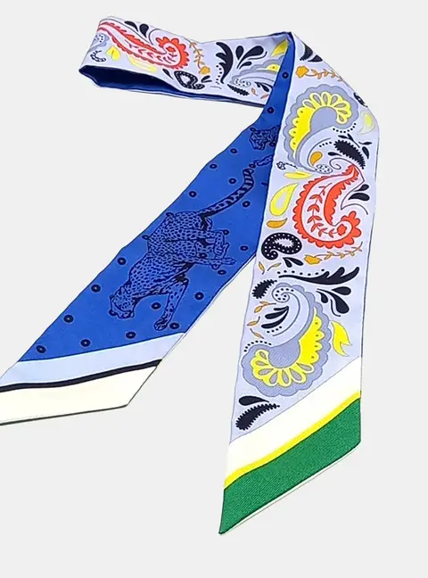 Herm&egrave;s Multicolor Silk Twilly scarf